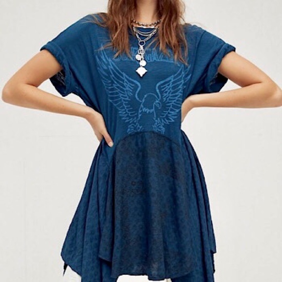 Free People Tops - “NEW” Free People The Jerry Lounge T-Shirt Dress